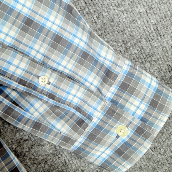 Vineyard Vines Performance XL Blue Gray Plaid Classic Fit Murray Shirt - Picture 8 of 10